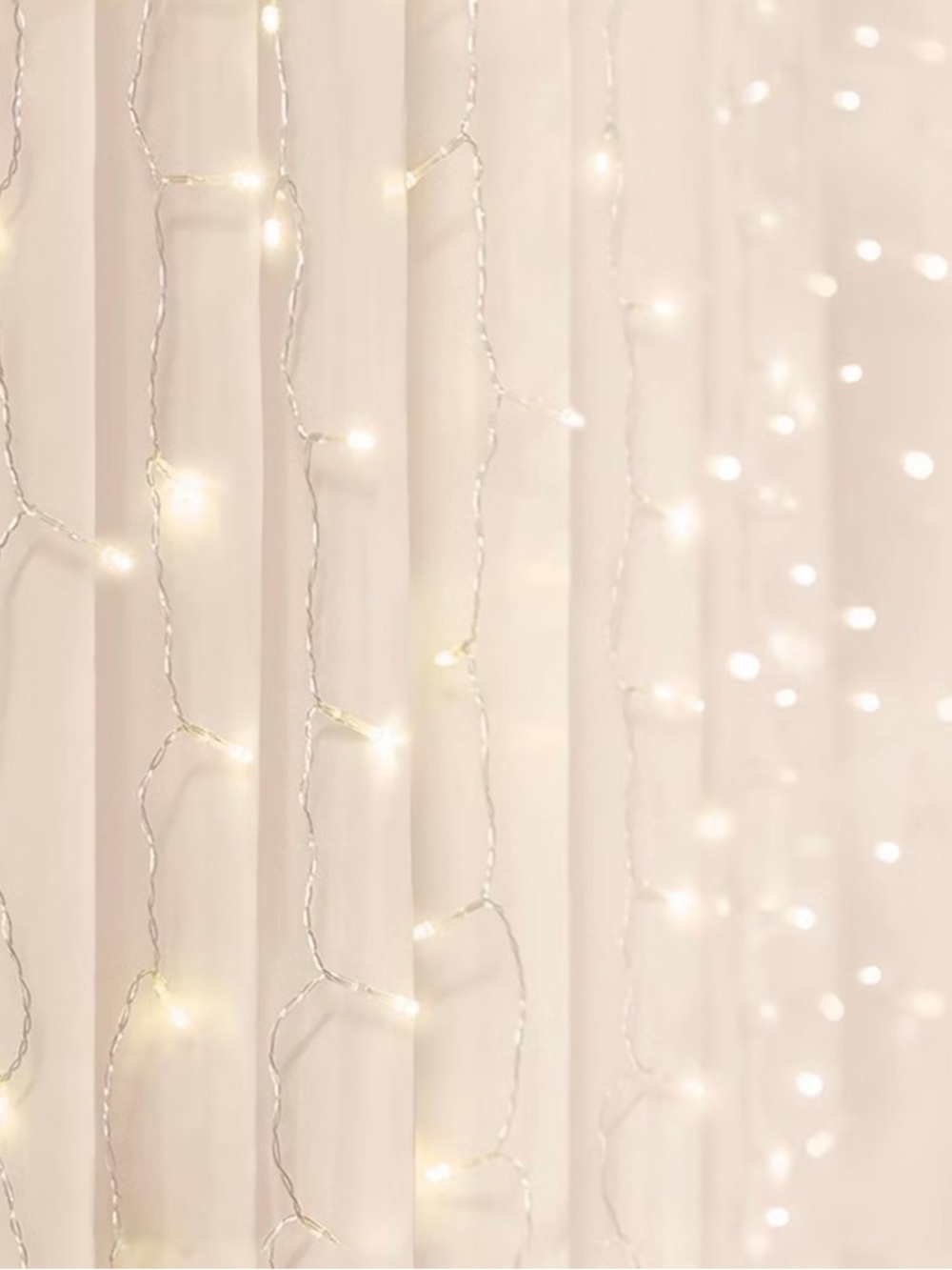 White Curtain String Lights